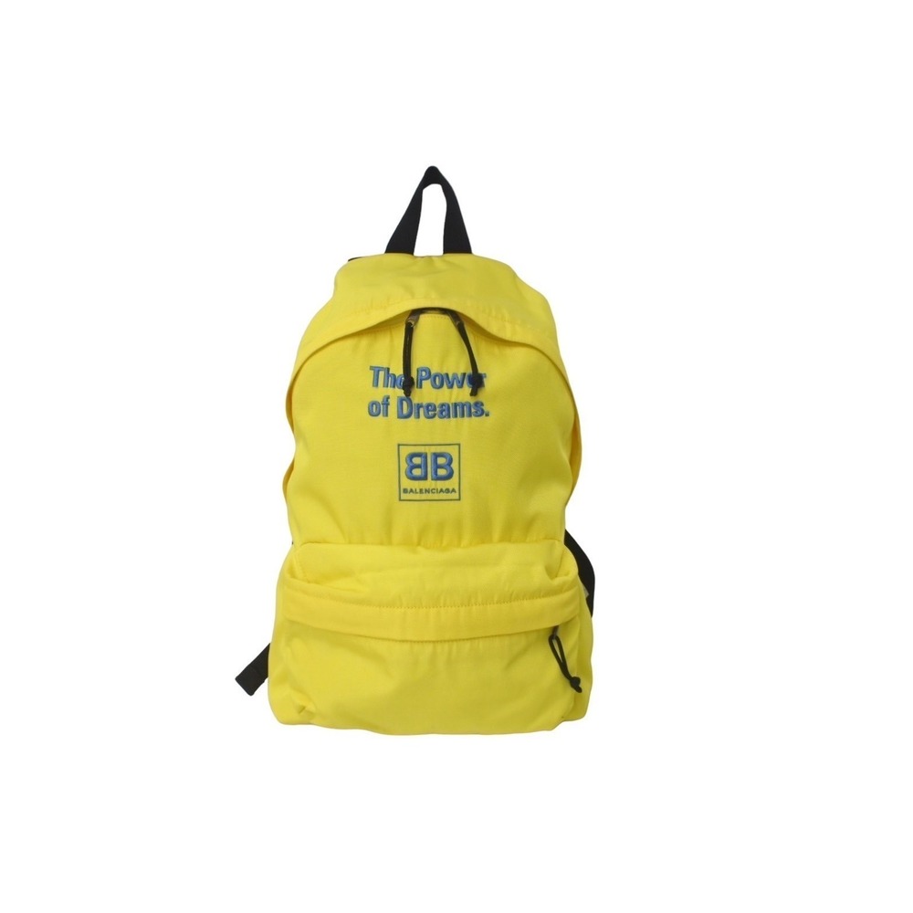 BALENCIAGA Backpack Daypack The Power of Dreams Logo Yellow - Picture 1 of 10